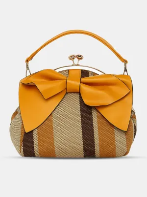 Caprese Alessia Large Yellow Satchel Bag