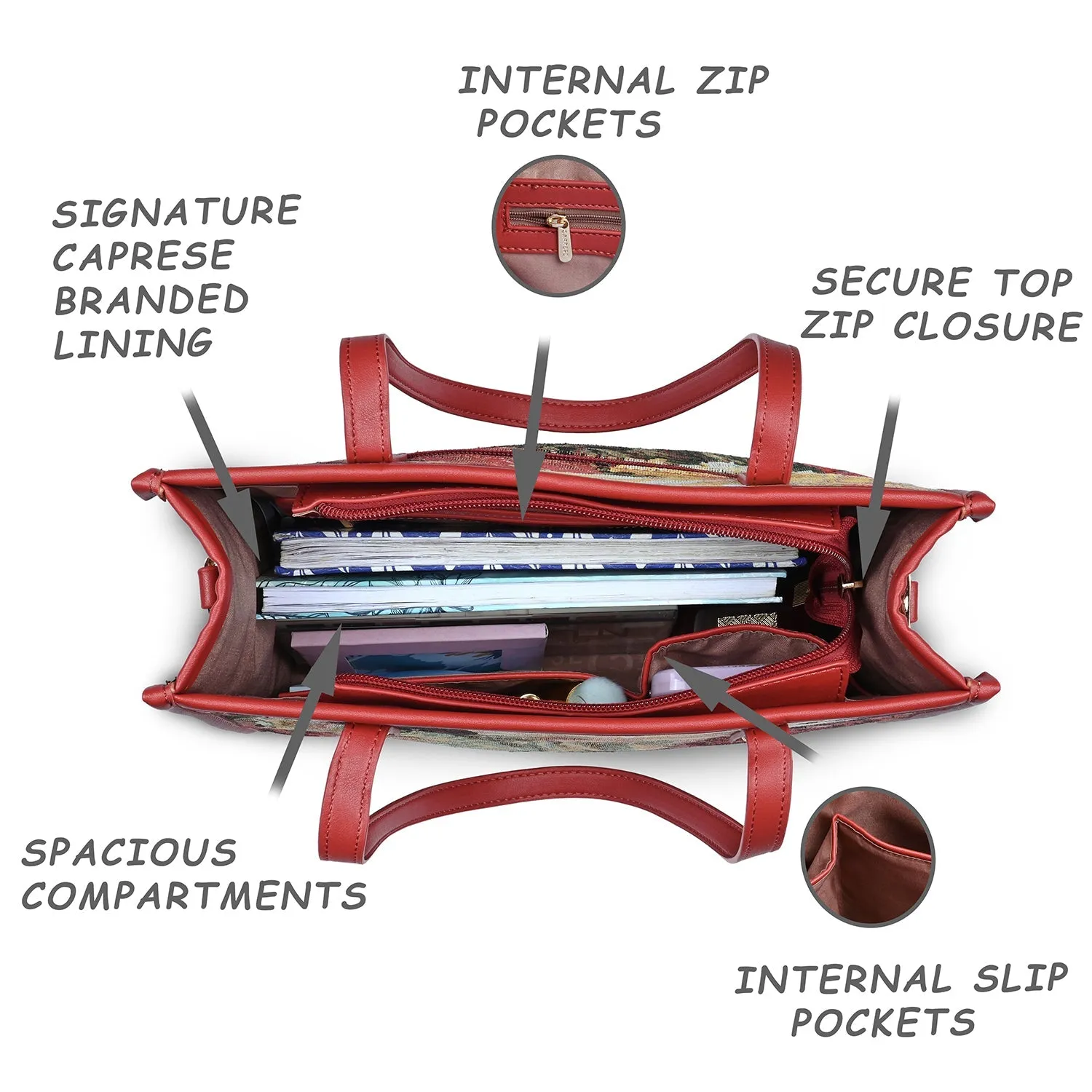 Caprese Brandi Large Satchel Bag