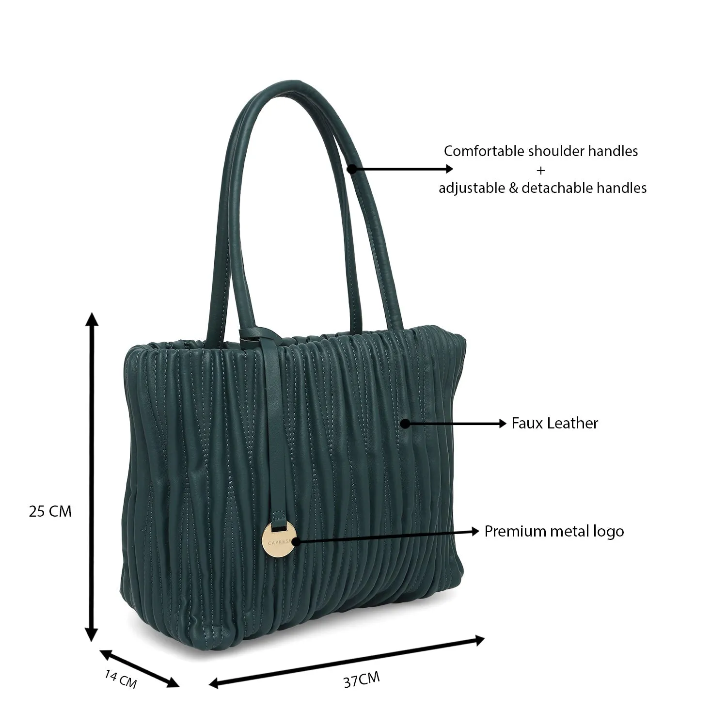 Caprese Dasha Medium Teal Satchel Bag