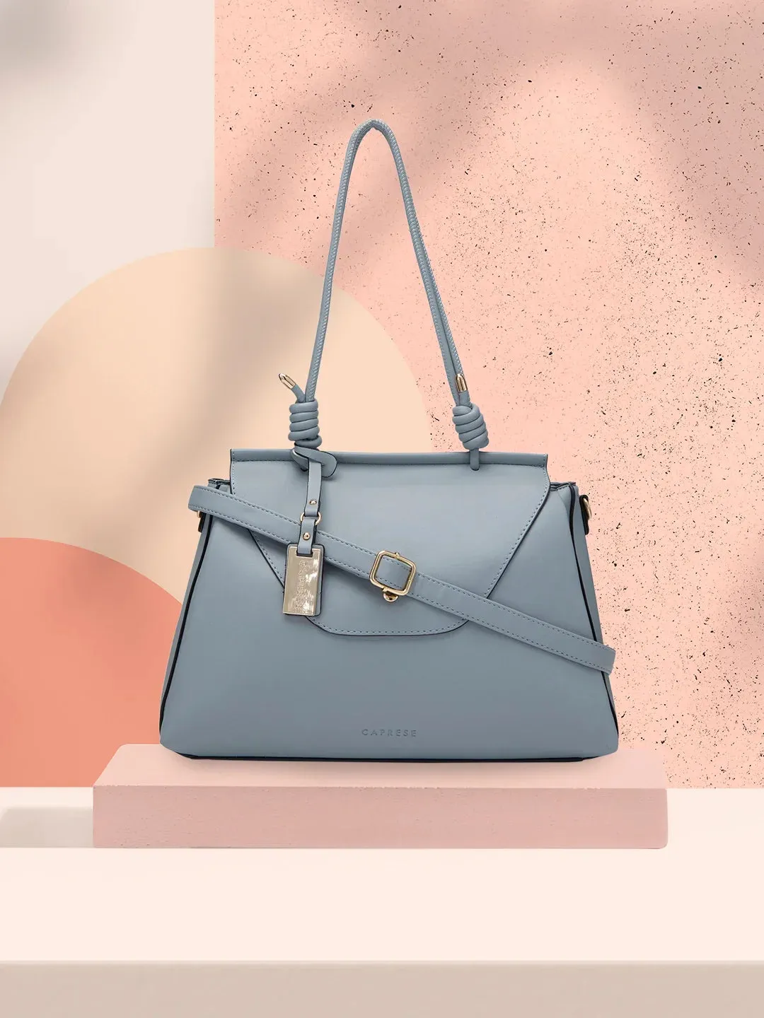 Caprese Evalina Large Grey Satchel Bag