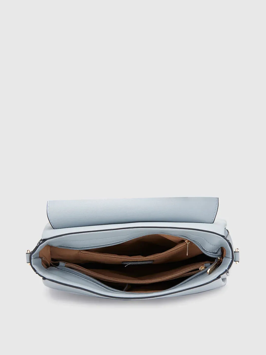 Caprese Evalina Large Grey Satchel Bag