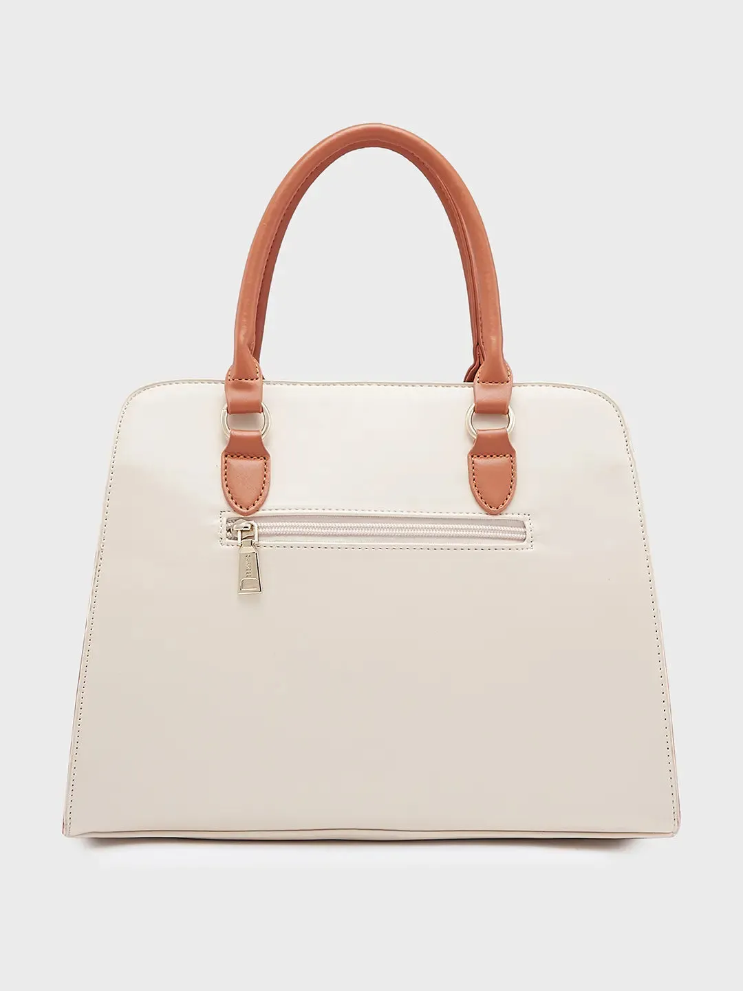 Caprese Foxy Large Cream Satchel Bag