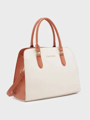 Caprese Foxy Large Cream Satchel Bag