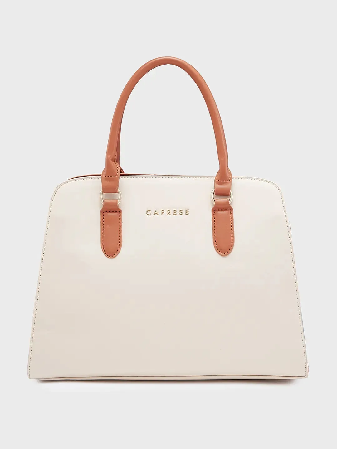 Caprese Foxy Large Cream Satchel Bag