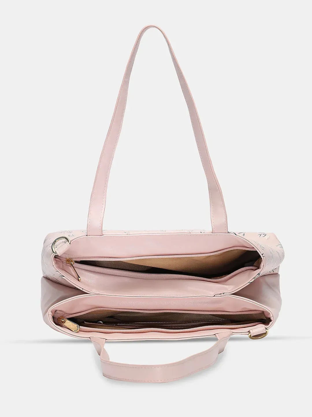 Caprese Merida Large Printed Blush Satchel Bag