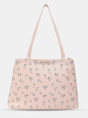 Caprese Merida Large Printed Blush Satchel Bag