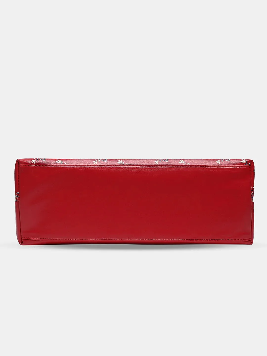 Caprese Merida Large Printed Red Satchel Bag