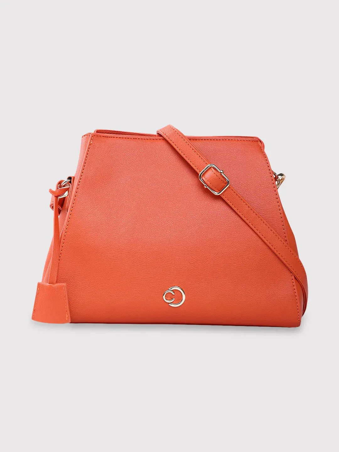 Caprese Milan Small Orange Satchel Bag