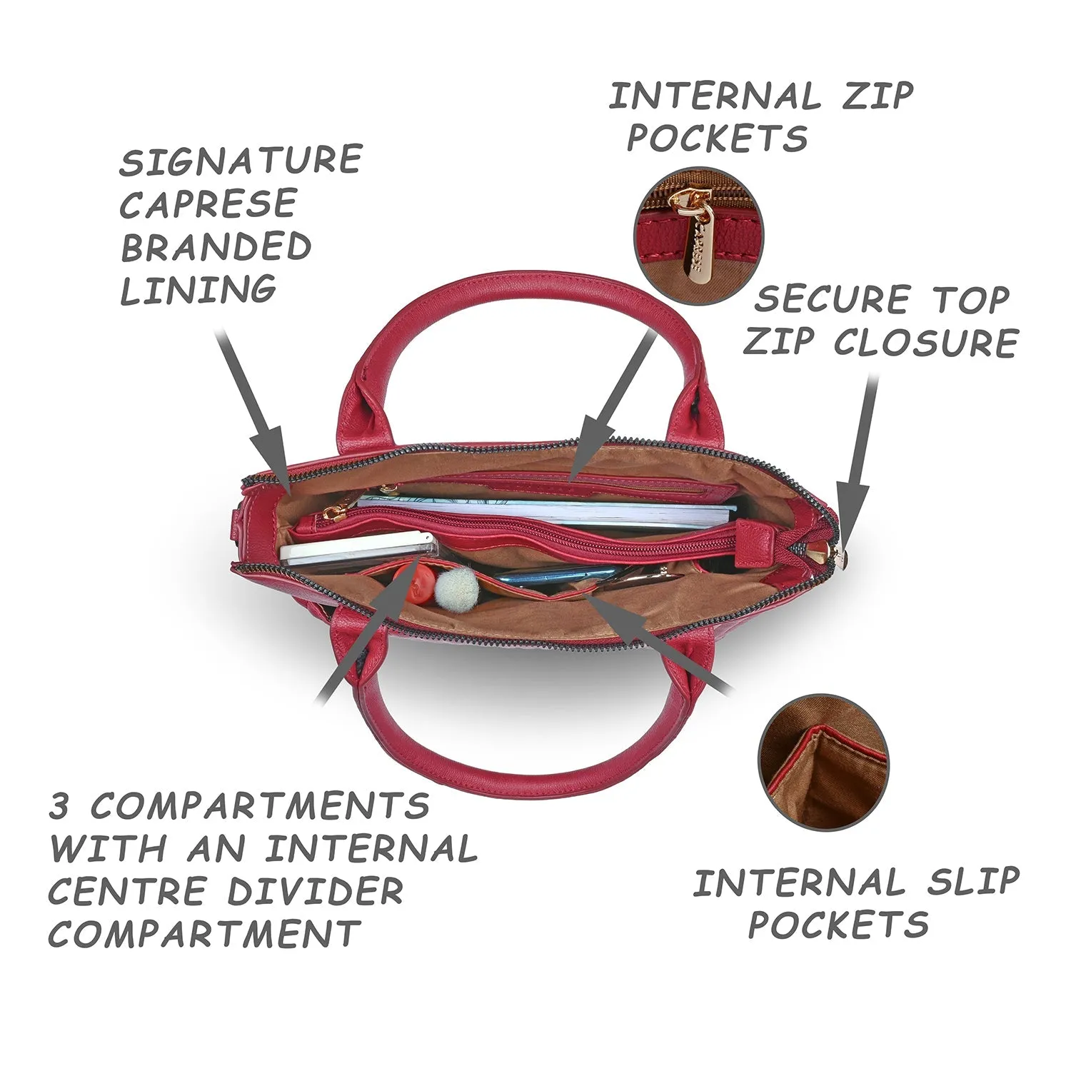 Caprese Sonya Large Satchel Bag