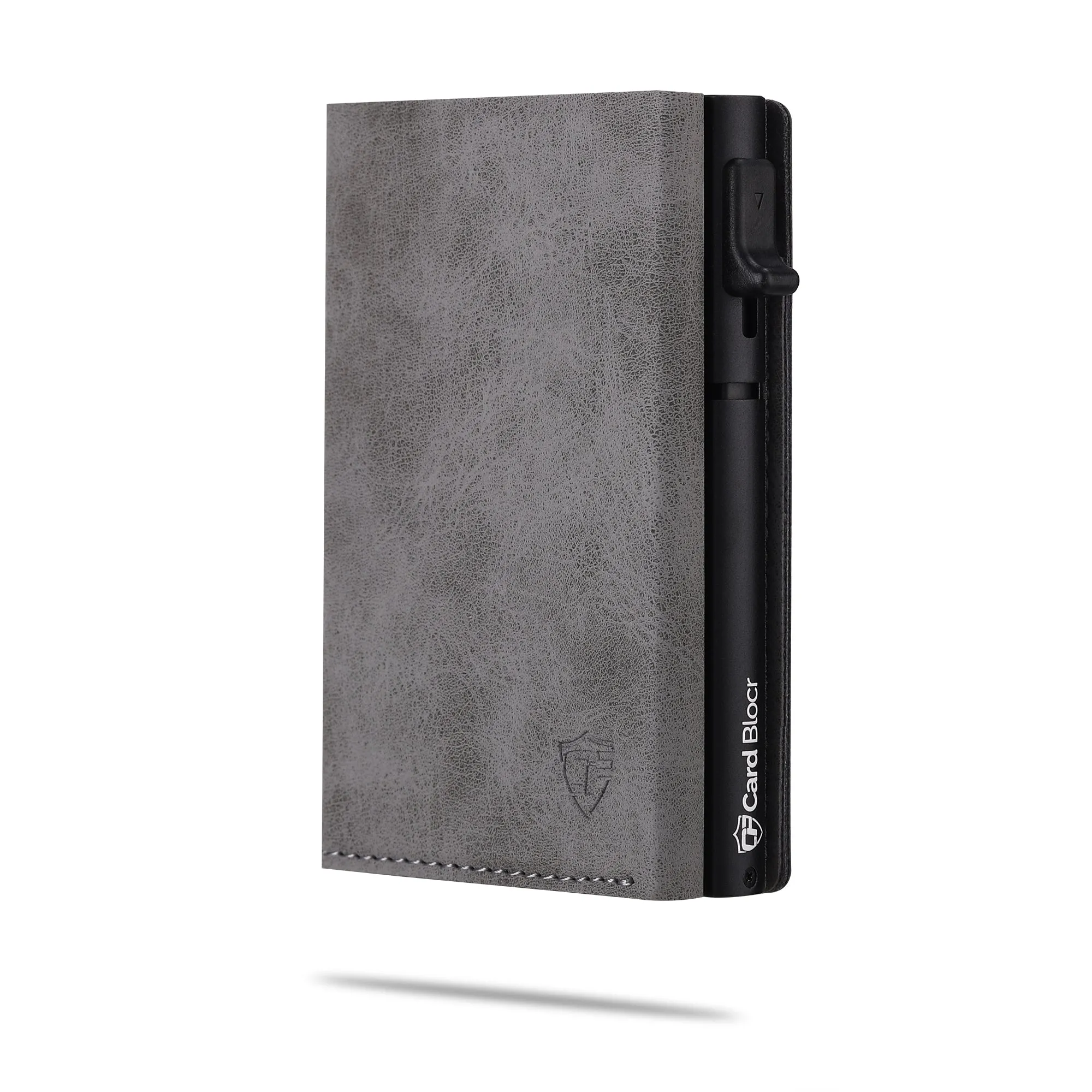 Card Blocr Wallet RFID Blocking Credit Card Holder Gray PU Leather