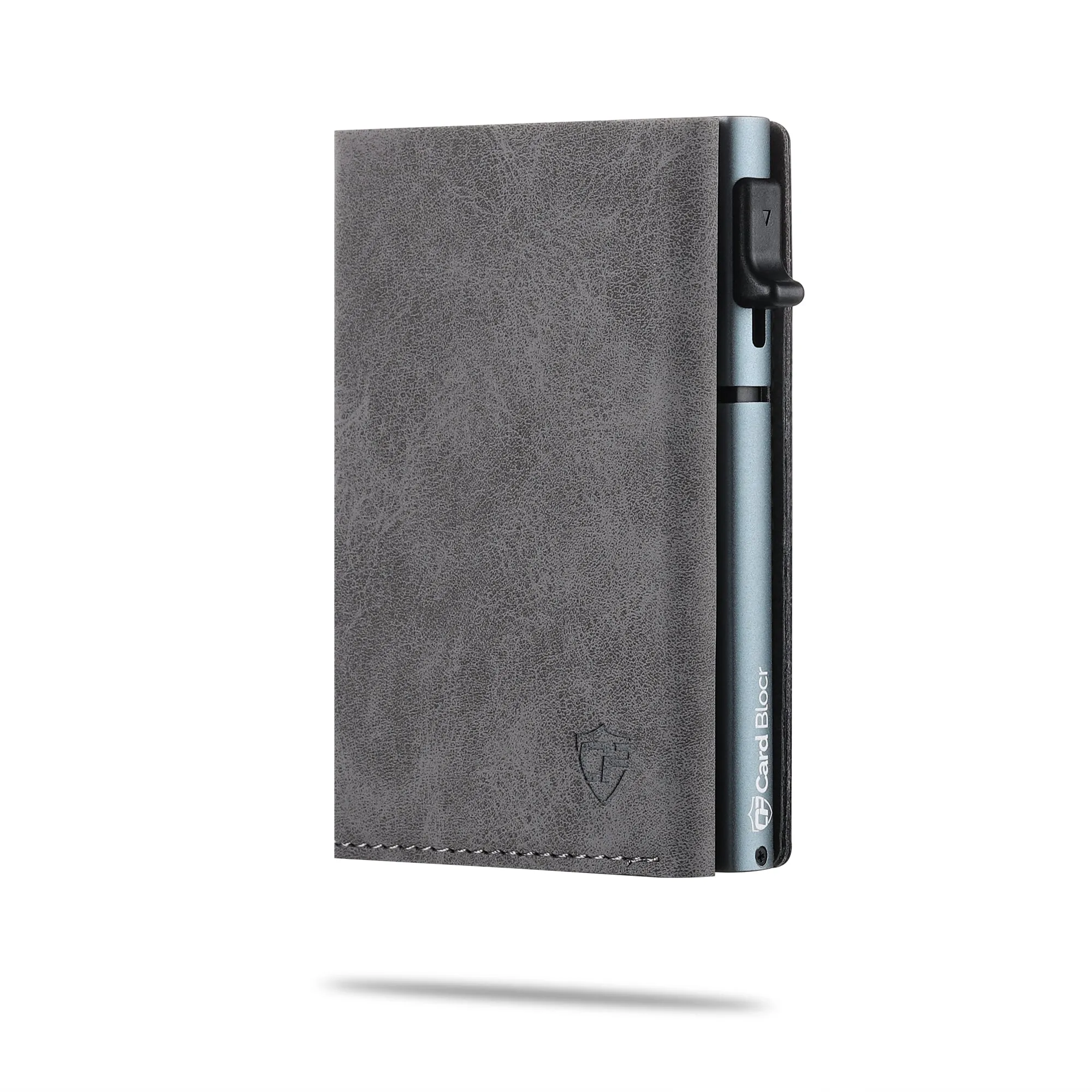 Card Blocr Wallet RFID Blocking Credit Card Holder Gray PU Leather