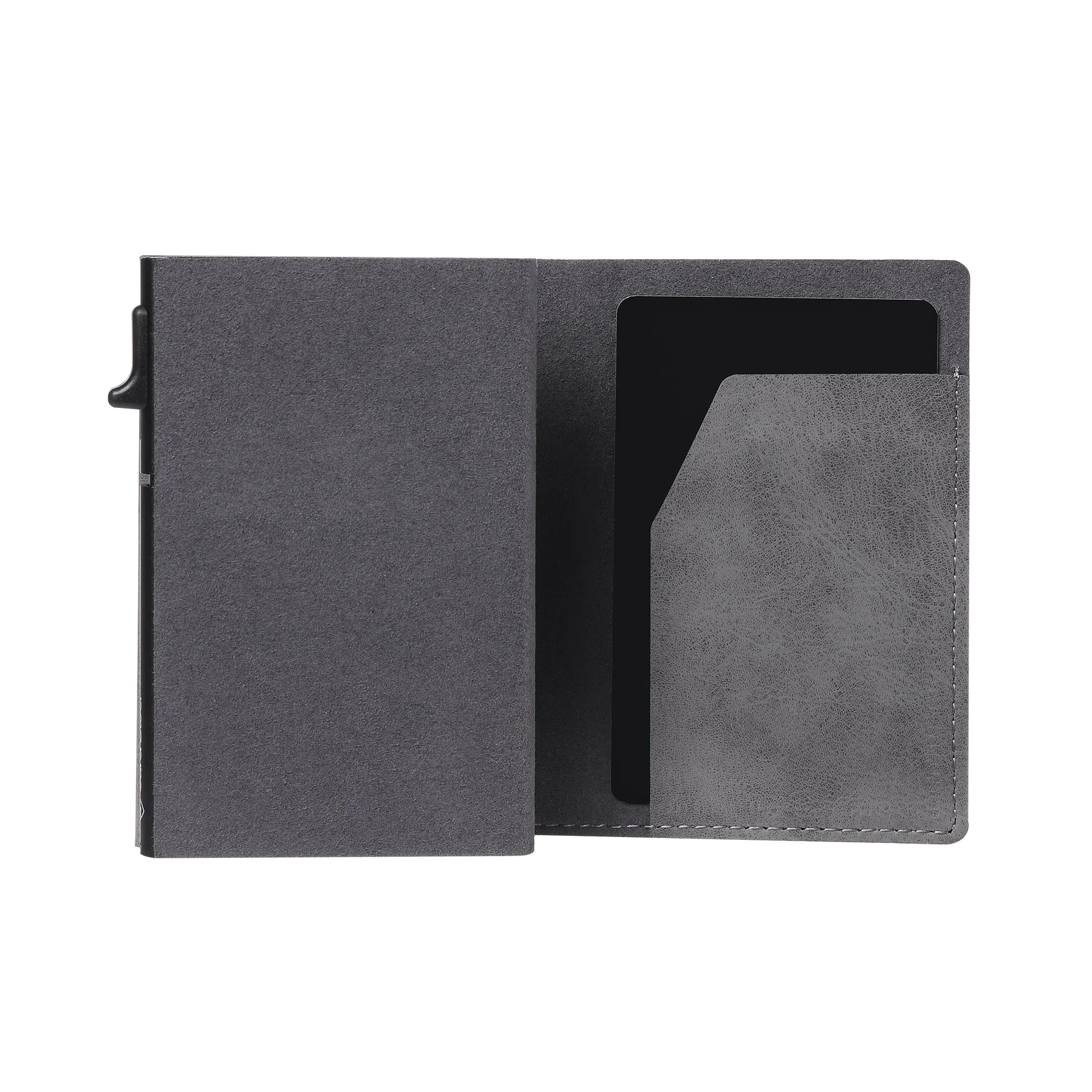 Card Blocr Wallet RFID Blocking Credit Card Holder Gray PU Leather