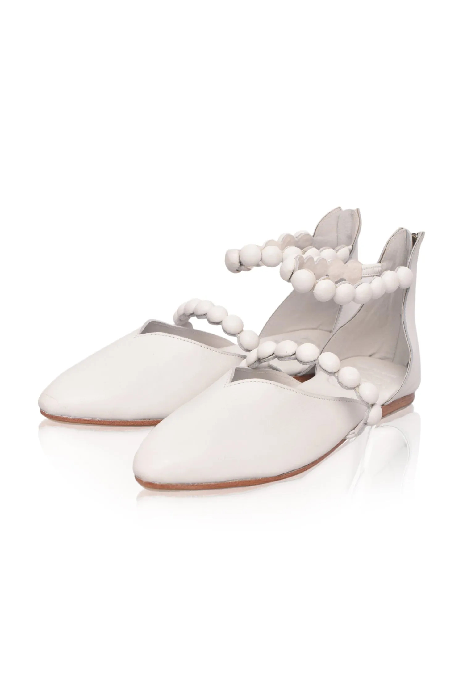 Carmella Pointy Toe Leather Flats