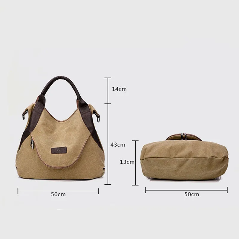 Casual Tote Women's Handbag Shoulder Crossbody Handbags Canvas Leather Fast Shipping New