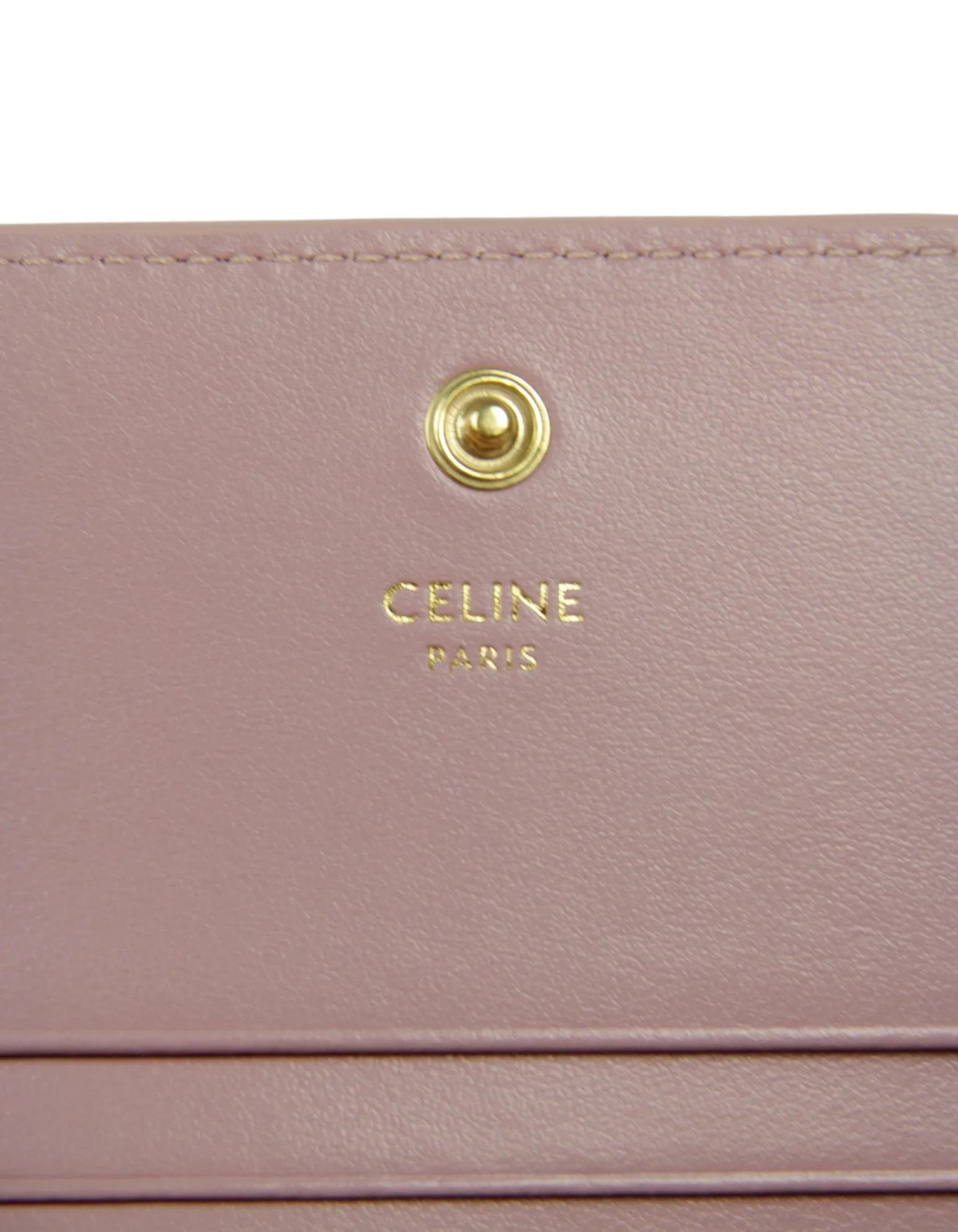 Celine Mauve Petal Pink Compact Triomphe Wallet