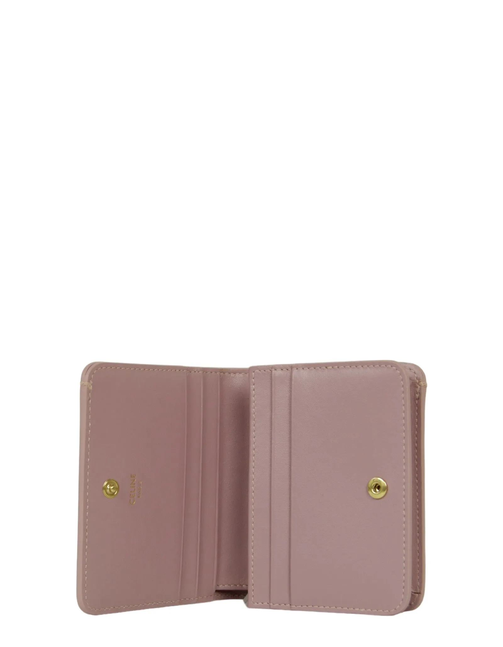 Celine Mauve Petal Pink Compact Triomphe Wallet
