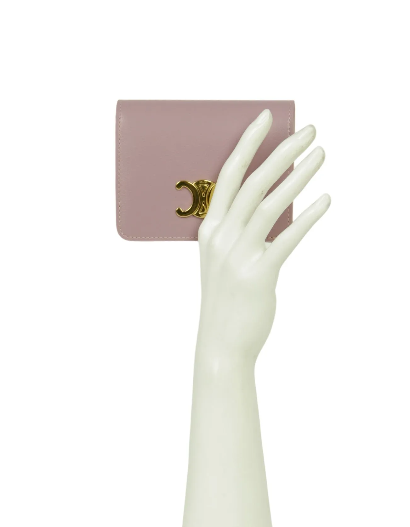 Celine Mauve Petal Pink Compact Triomphe Wallet