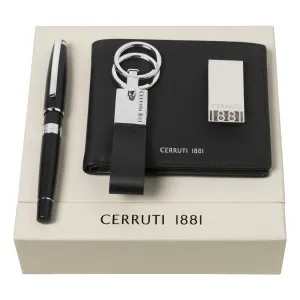 CERRUTI 1881 NPKMRW914A - Set CERRUTI 1881 (rollerball pen, money clip, key ring & wallet)