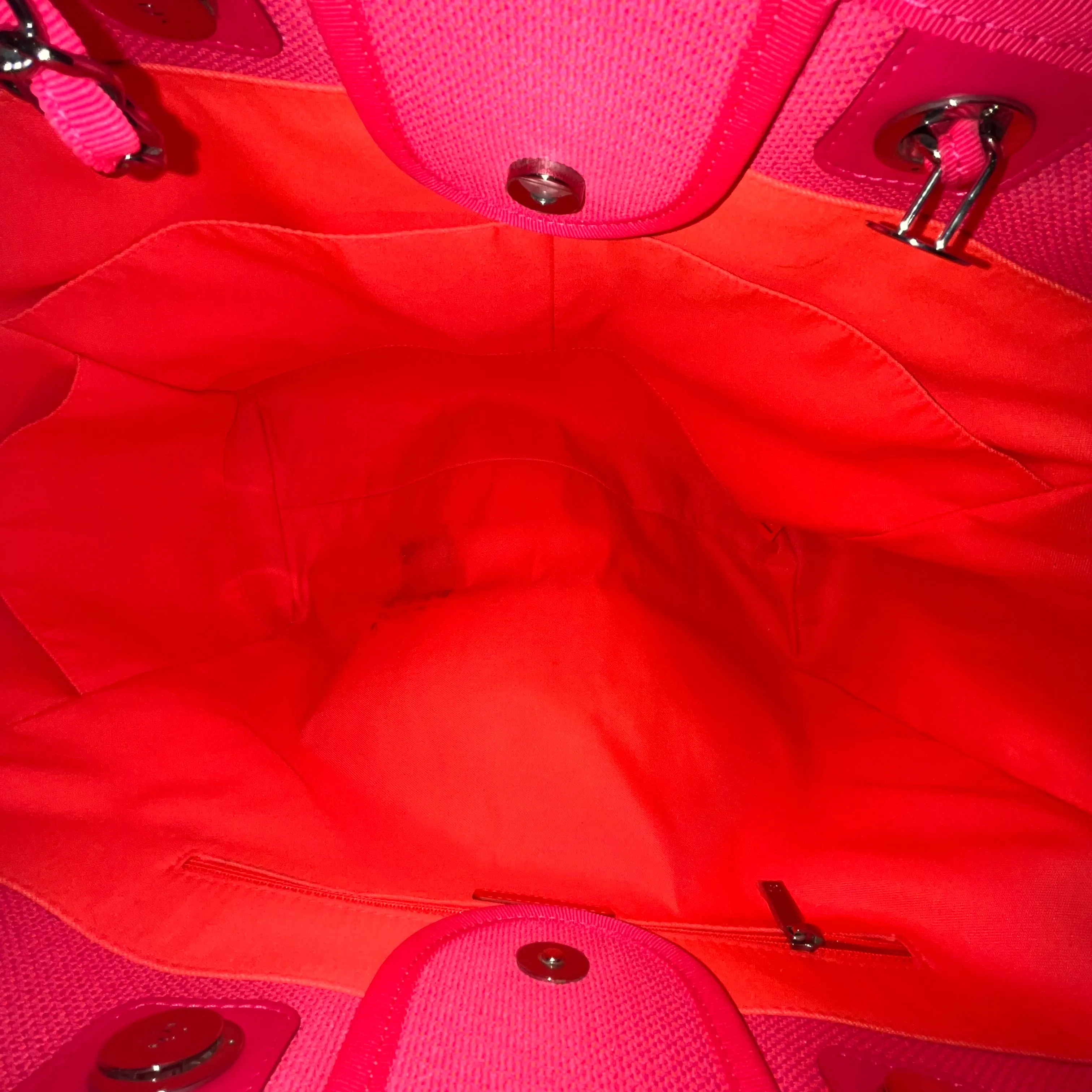CHANEL Deauville Large Neon Pink Tote