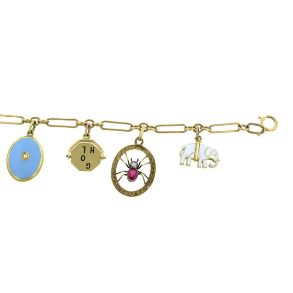 Charm Bracelet with Antique & Vintage Charms
