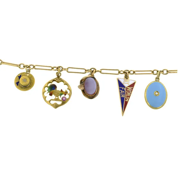 Charm Bracelet with Antique & Vintage Charms