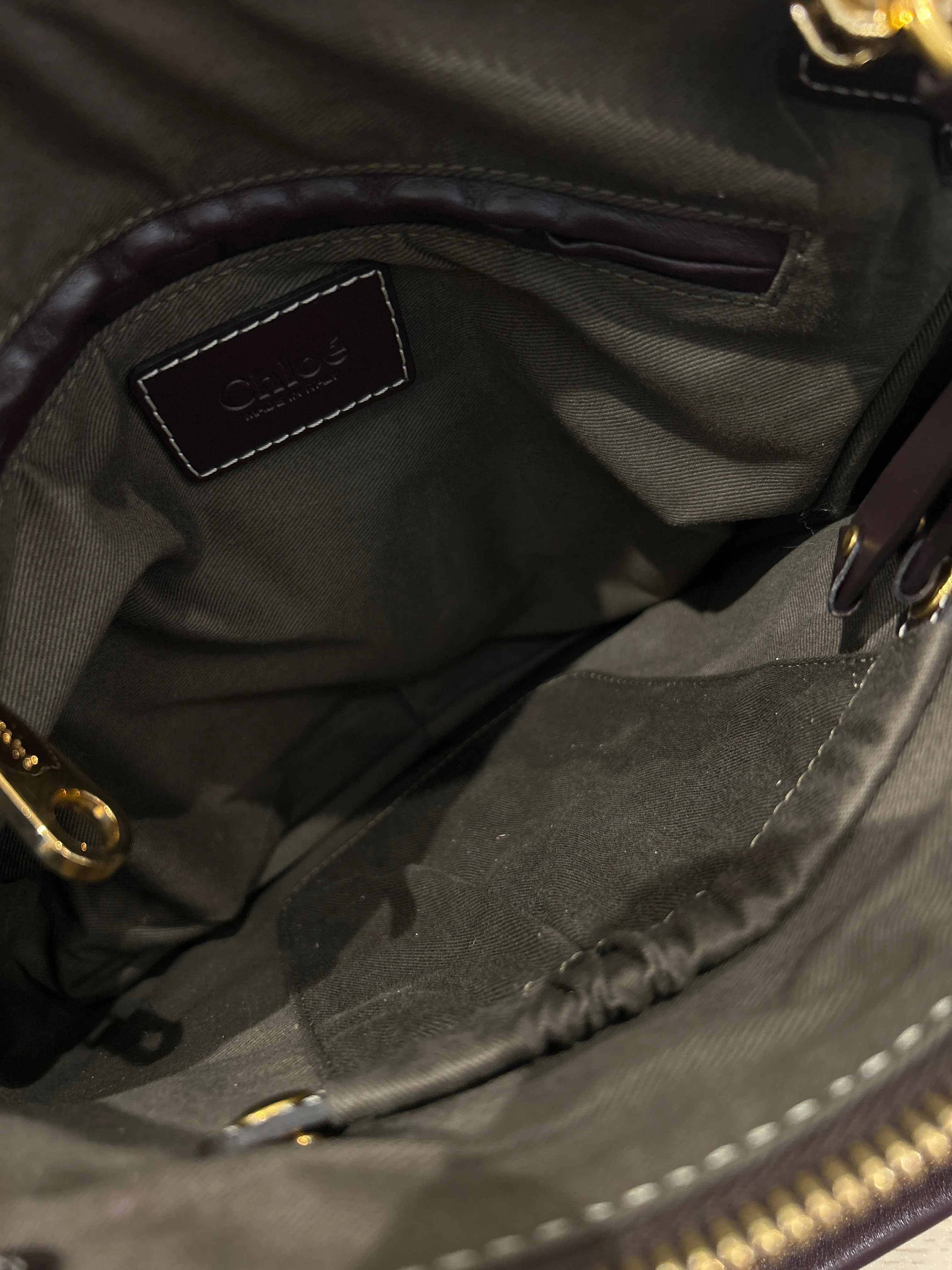 Chloé Bag, Raisin Smooth Calfskin Small Marcie Satchel Crossbody