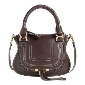 Chloé Bag, Raisin Smooth Calfskin Small Marcie Satchel Crossbody