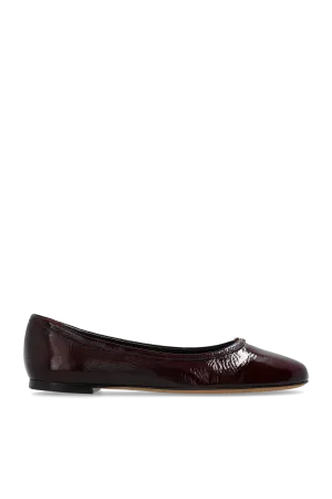 Chloé Leather Ballet Flats 'Marcie' in BURGUNDY - 39