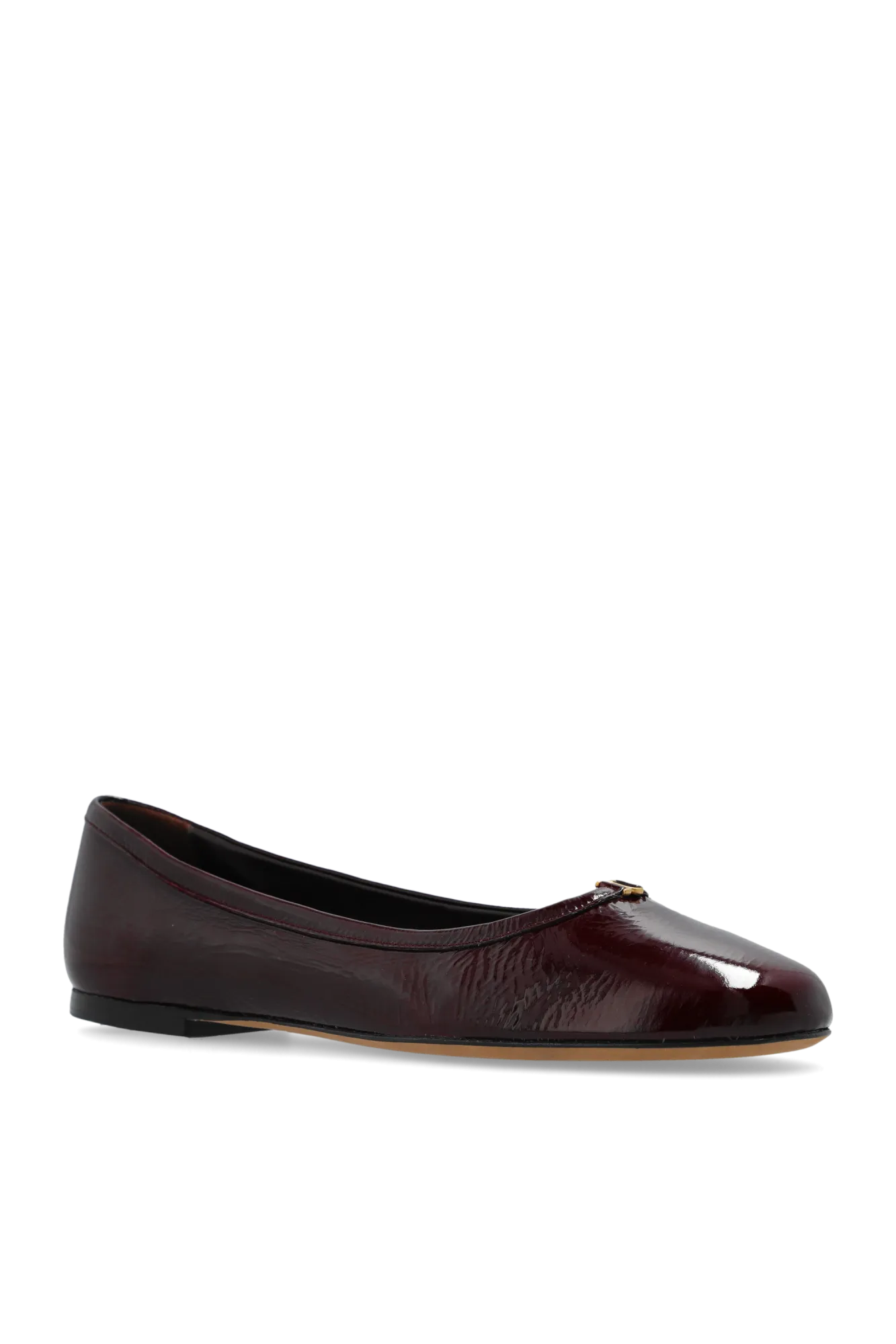 Chloé Leather Ballet Flats 'Marcie' in BURGUNDY - 39