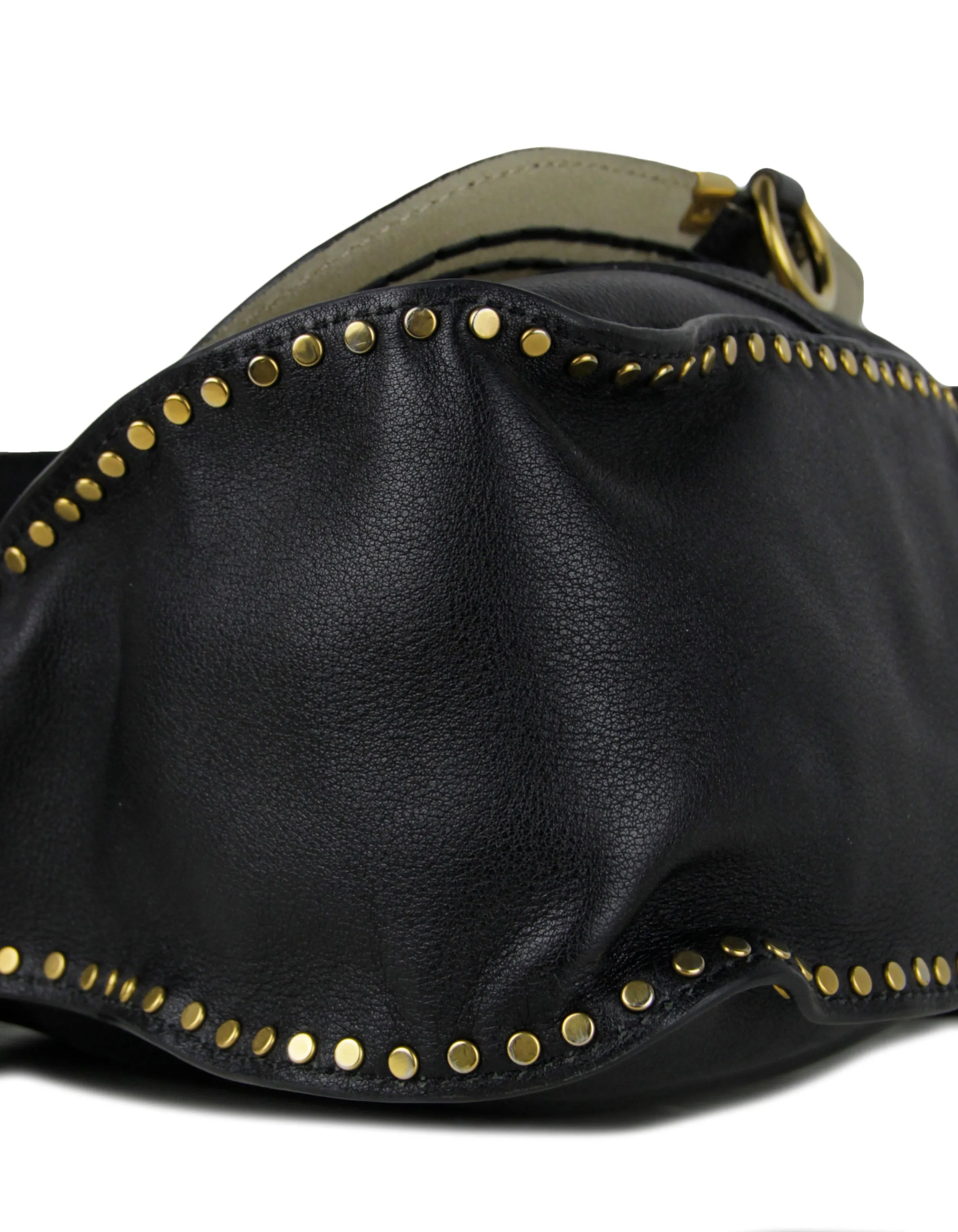 Chloe Black Calfskin Leather Braided Medium Marcie Satchel Bag