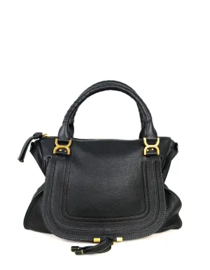 Chloe Black Leather Large Marcie Bag