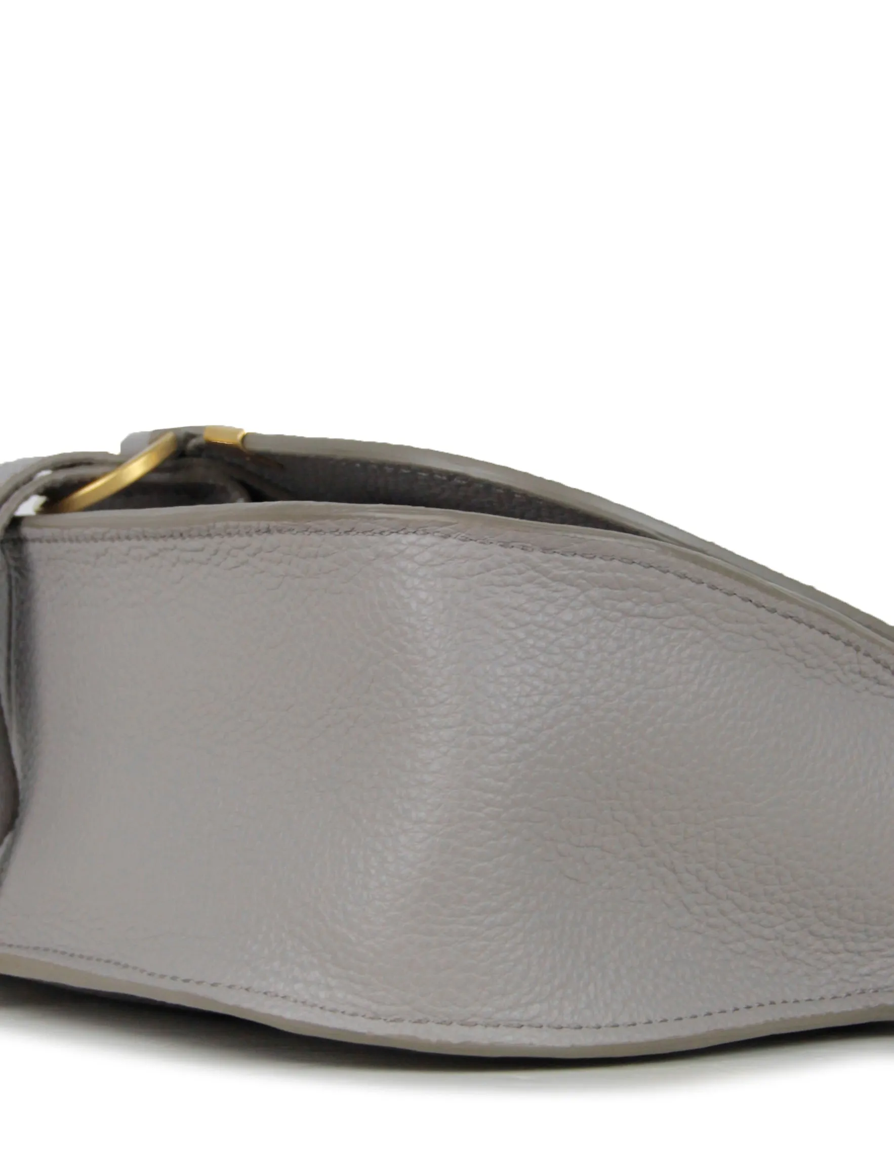Chloe Cashmere Grey Leather Small Marcie Satchel Bag