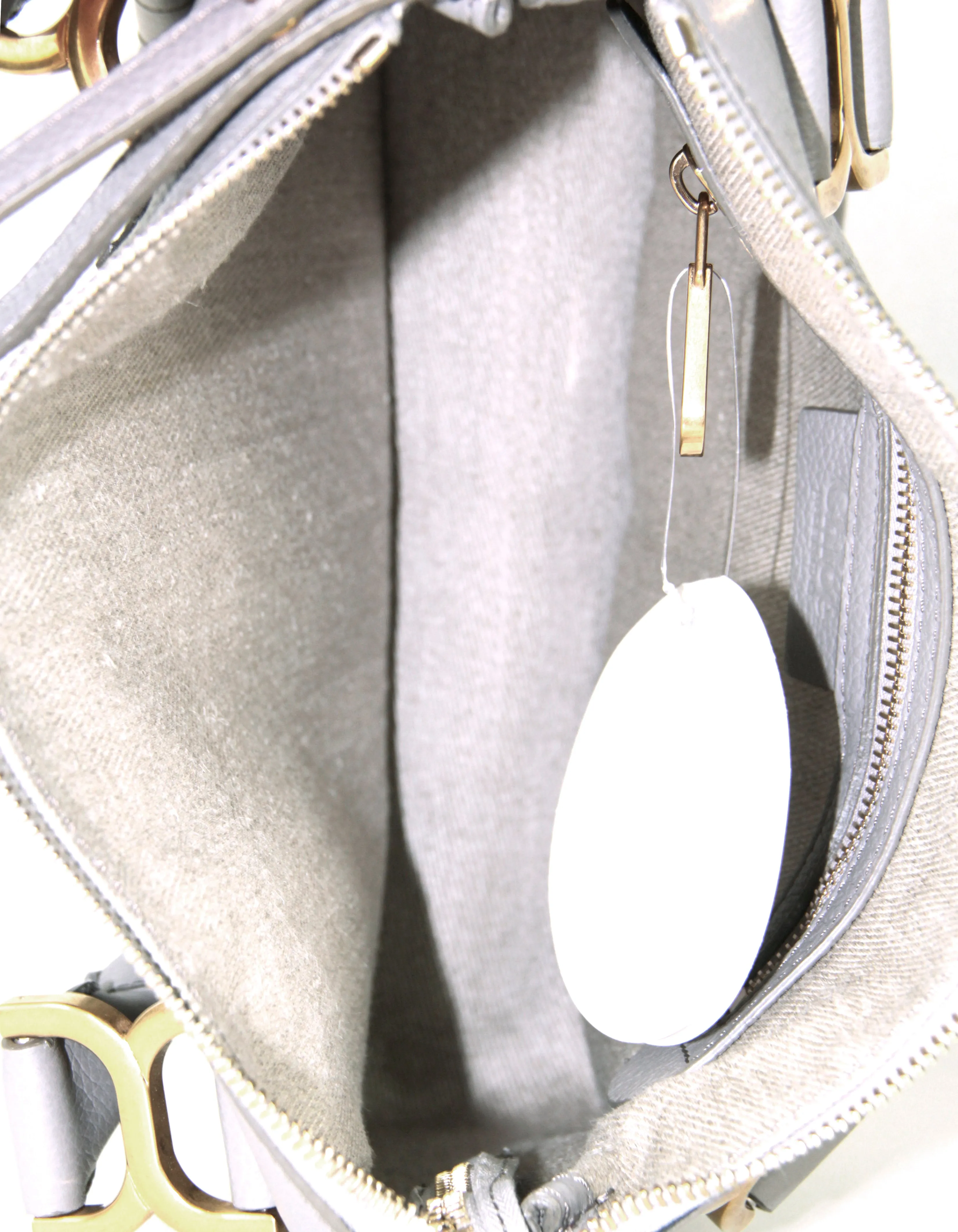Chloe Cashmere Grey Leather Small Marcie Satchel Bag