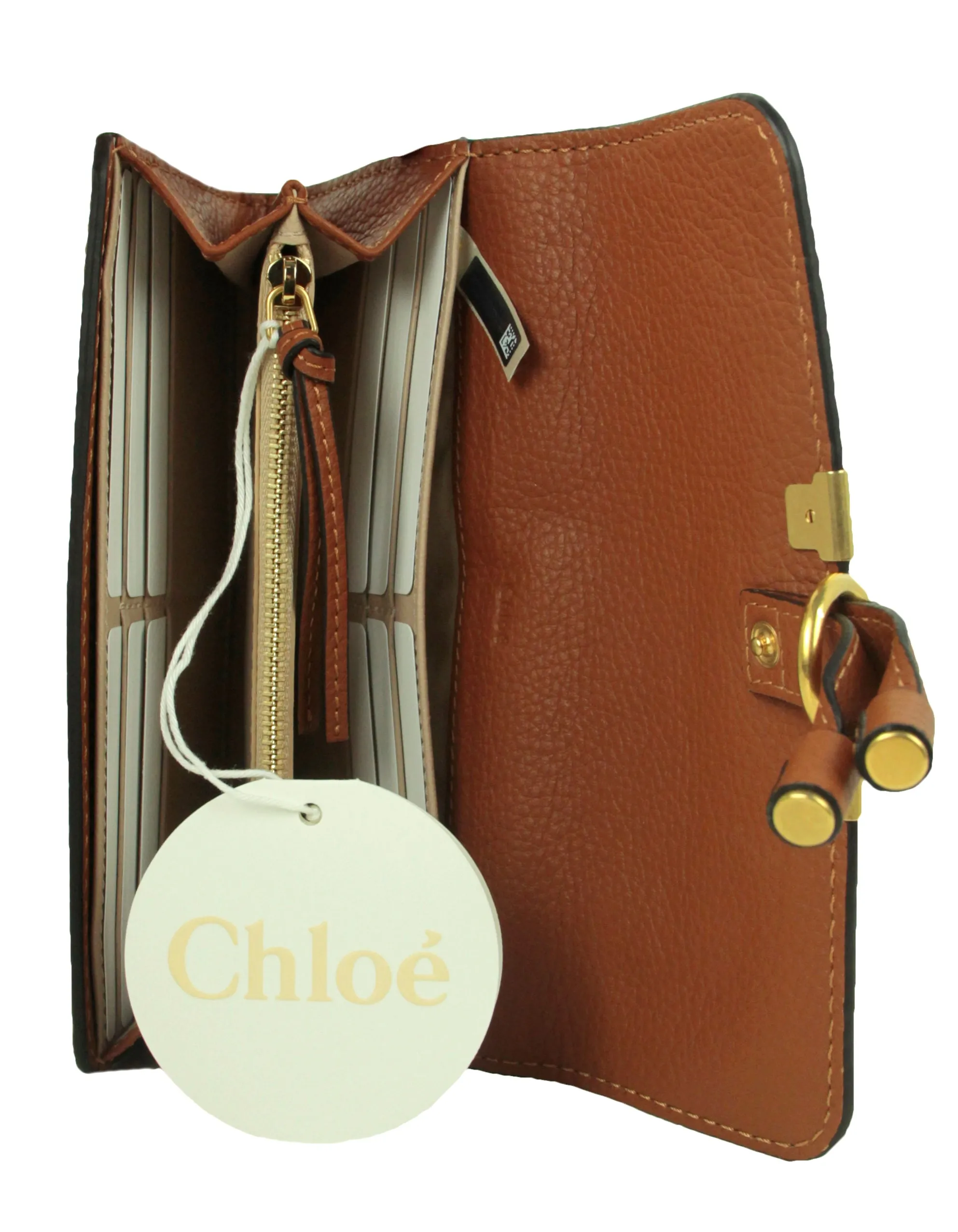 Chloe NEW Tan Leather Long Marcie Flap Wallet