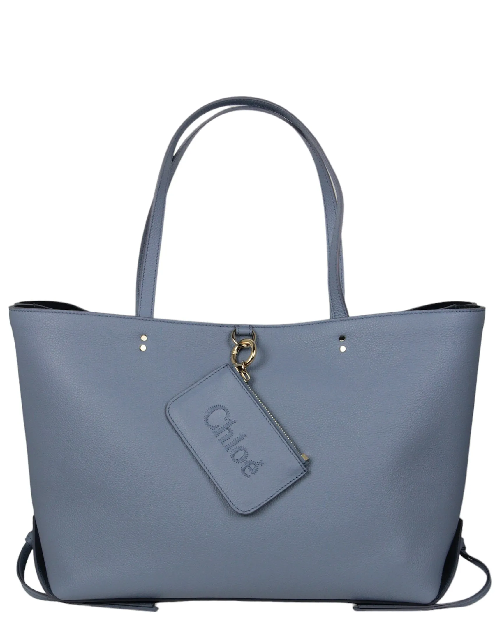 Chloe Shady Cobalt Blue Calfskin Leather Sense Tote Bag