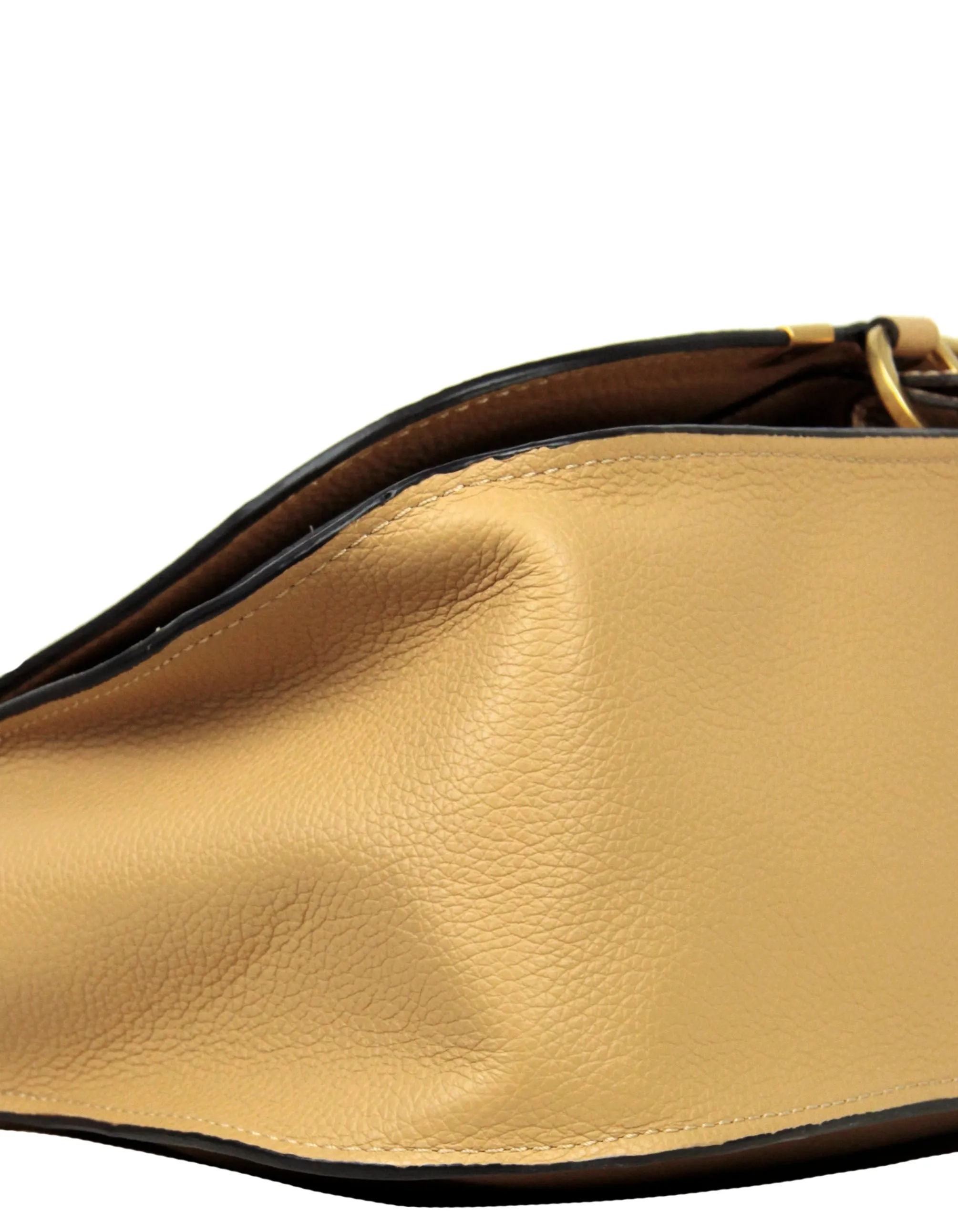 Chloe Soft Tan Leather Medium Marcie Satchel Bag