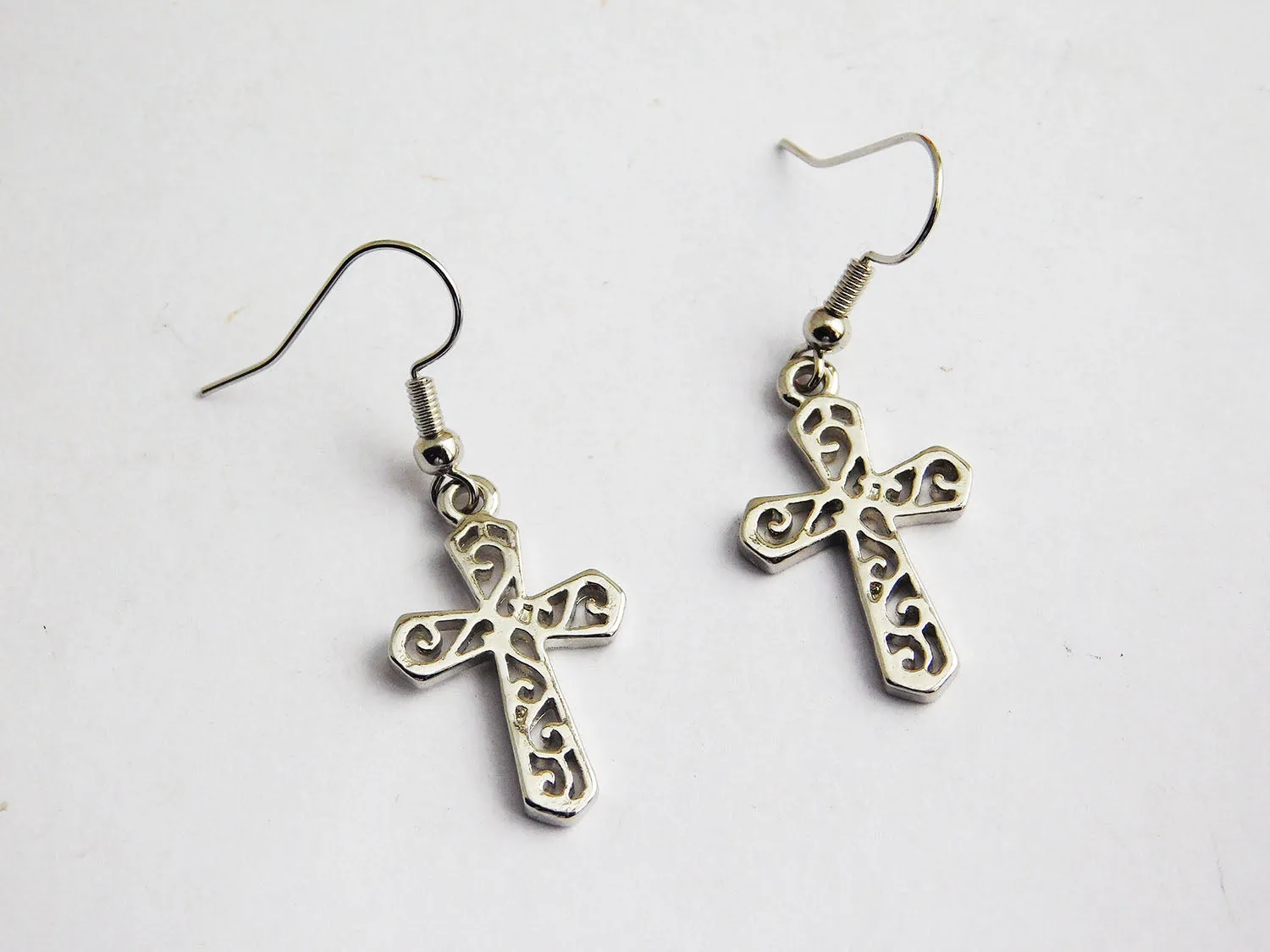 Christian Jewelry Set Silver Cross Bracelet Earrings Teen Gift Ideas Women Colorful