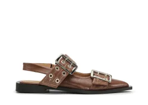 Chunky Buckle Ballerina Flats