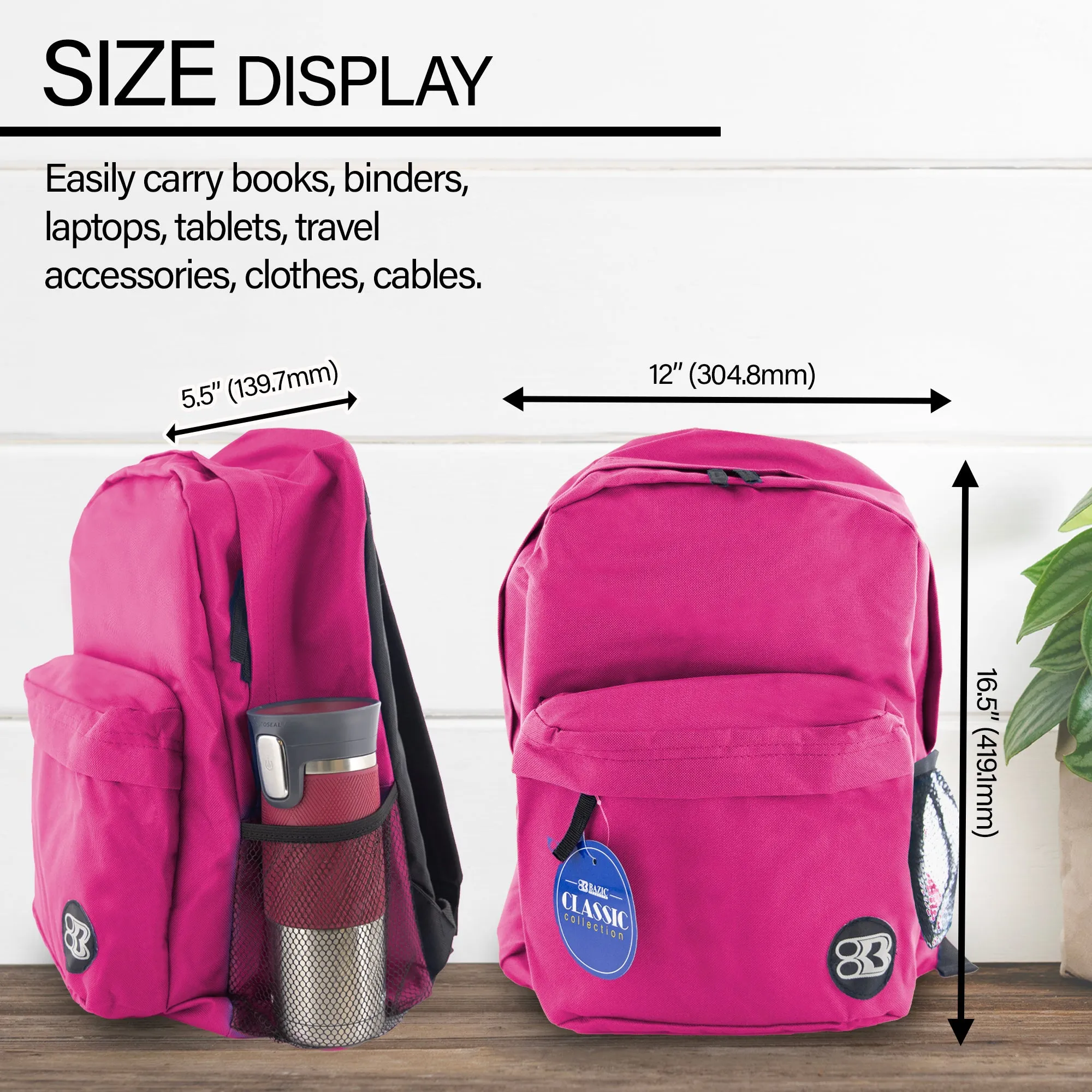 Classic 17" Fuchsia Backpack