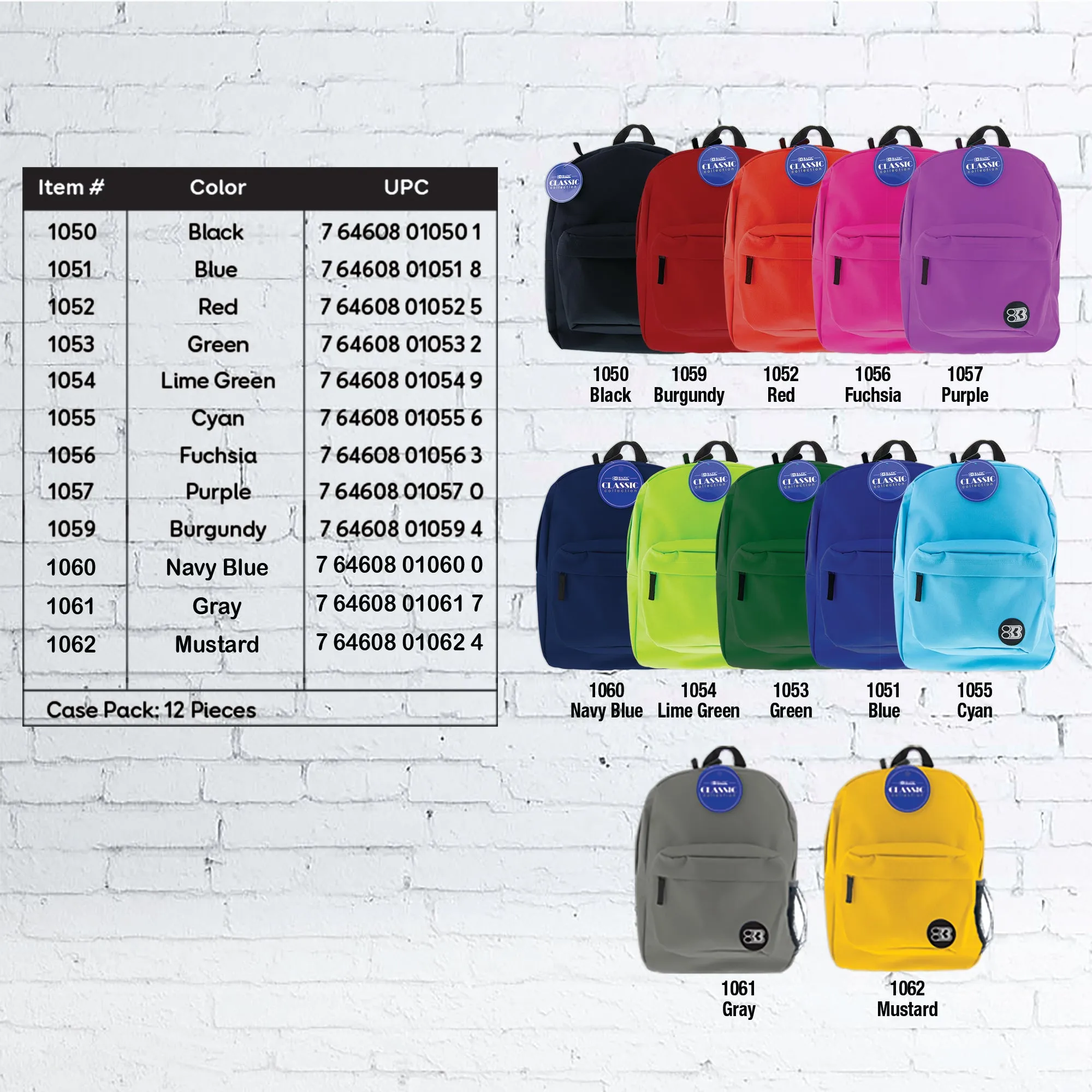 Classic 17" Fuchsia Backpack