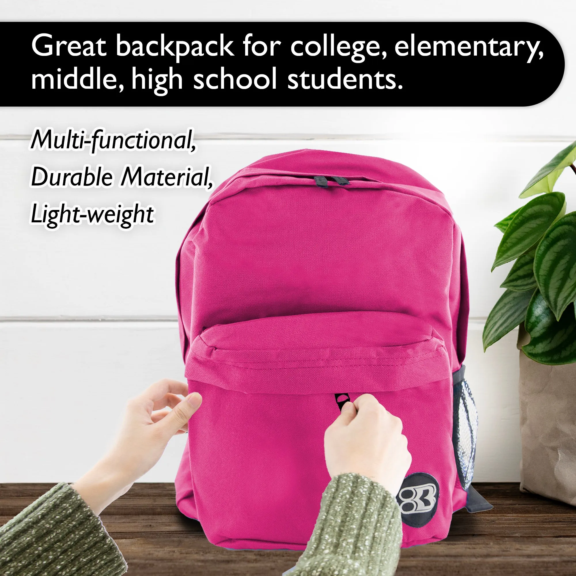 Classic 17" Fuchsia Backpack