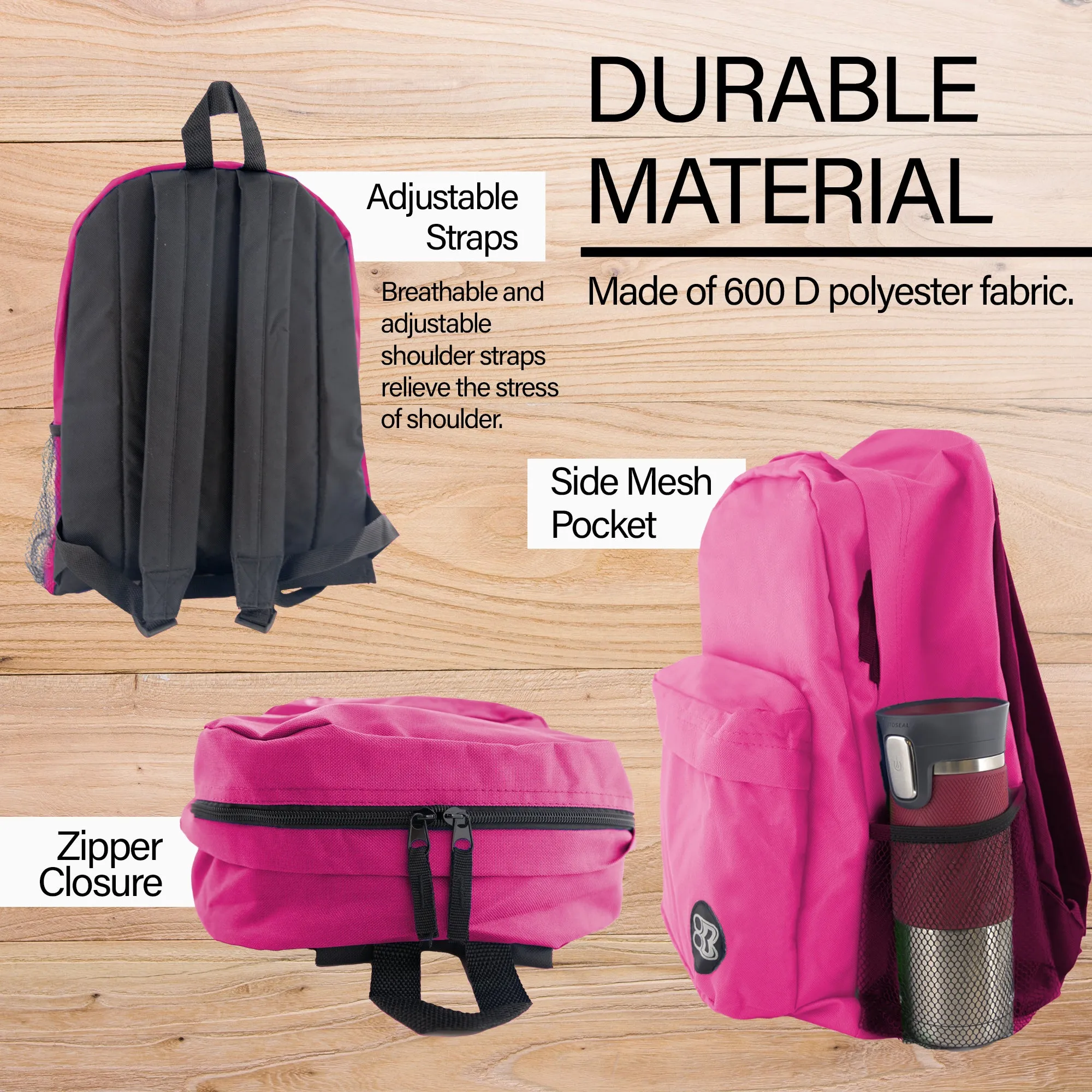 Classic 17" Fuchsia Backpack