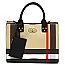 Classic Plaid Check Printed Satchel 3-in-1