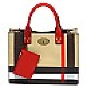 Classic Plaid Check Printed Satchel 3-in-1