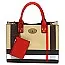 Classic Plaid Check Printed Satchel 3-in-1