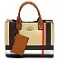 Classic Plaid Check Printed Satchel 3-in-1