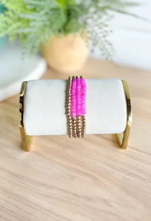 Coastal Call Bracelet Set in Pink