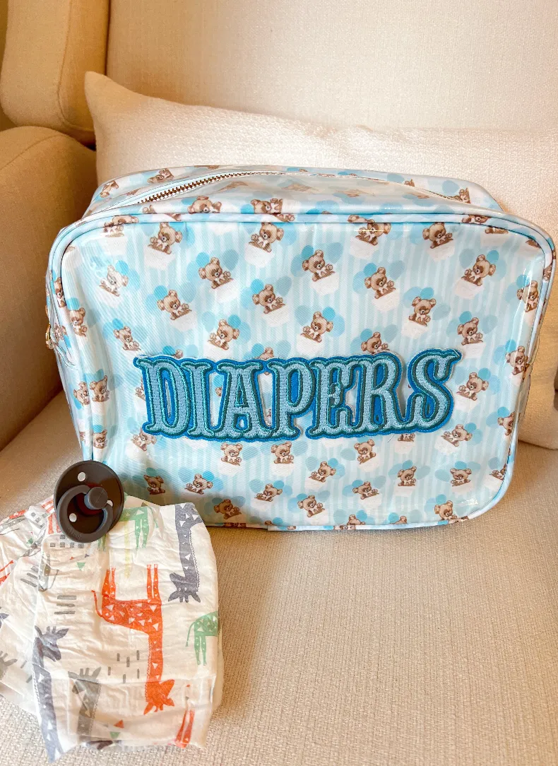 Coat Bag | Diapers - Blue