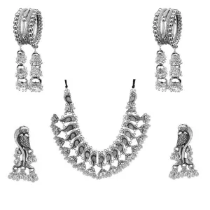 Combo of Peacock Jewelry Set and Hanging Bangle Bracelets