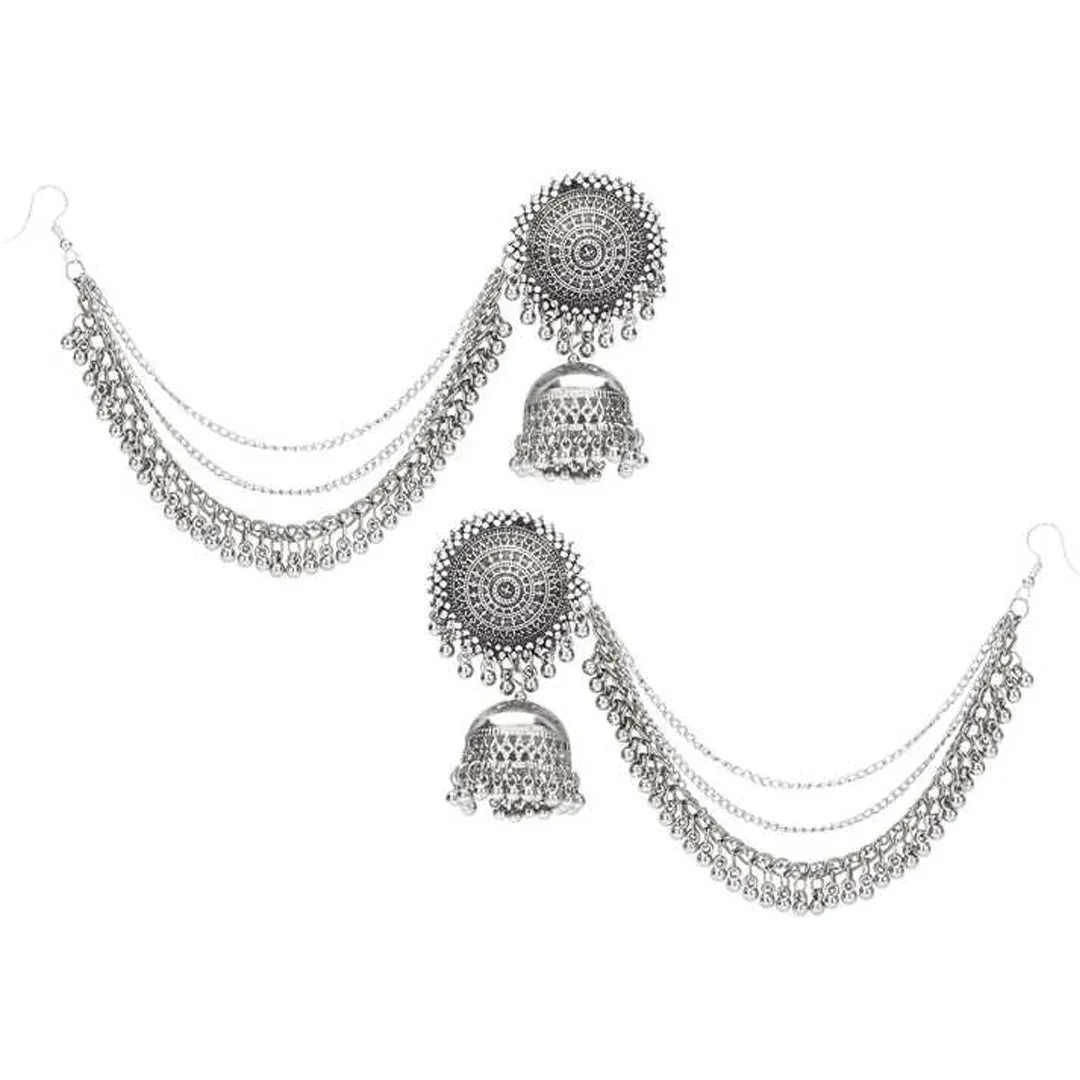 Combo of Silver Jewelry Set and Multicolor Beads Bracelets